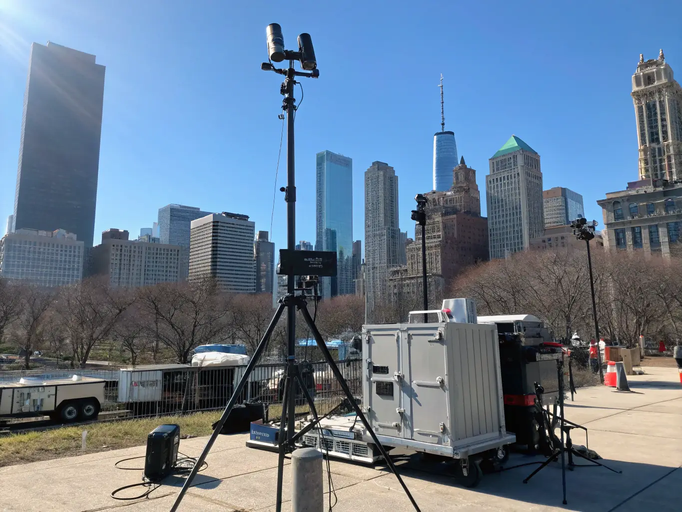 A photograph showing the association conducting air quality monitoring in an industrial area of Saint-Just, highlighting their efforts to prevent air pollution.