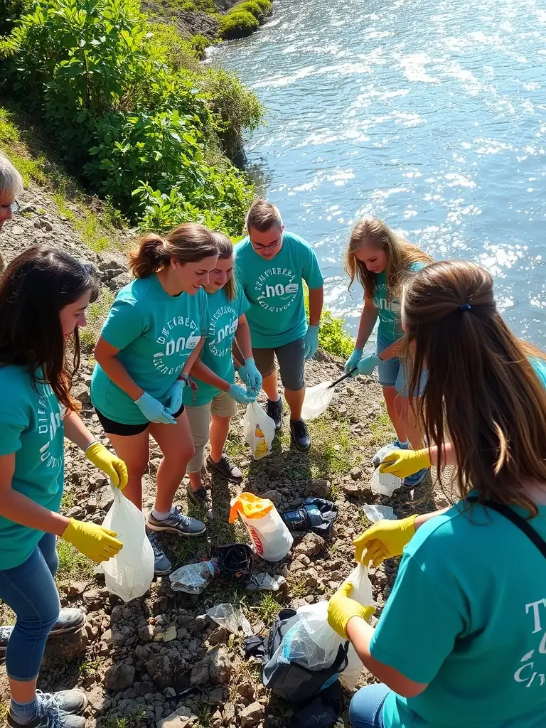 A photograph depicting volunteers from ASSOCIATION SAINT JUST AVENIR ET ENVIRONNEMENT planting trees in a local park, showcasing their commitment to reforestation and environmental sustainability.